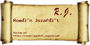 Román Jozafát névjegykártya